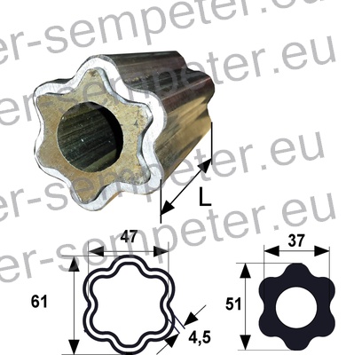 CEVI KARDANA ZUNANJA + NOTRANJA ZA SERIJO X7 L=750