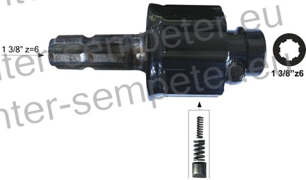 PODALJŠEK KARDANA S SKLOPKO ZVEZDASTO 600Nm 1 3/8" z=6 SPT