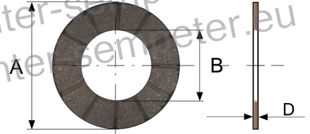 LAMELA LAMELNE SKLOPKE NOTRANJI fi=97 SPT A=165mm B=97mm D=4,8mm