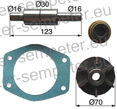 DELI ZA POPRAVILO ČRPALKE VODE LINDNER BF520S - 1450 - 1500 - 1600;BF350S - 420S - 450S - Unitrac60 MF - MASSEY FERGUSON ustreaza za črpalko vode 41312874 U5MW0023 MF MF30B - MF35 - MF40 - MF52 - MF135 - MF148 - MF203 - MF205 - MF230 - MF240 - MF250 - MF254 - MF255 - MF350 - MF353