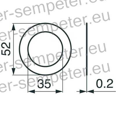 PODLOŽKA 35×52×0.2 PAJEK DEUTZ FAHR