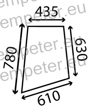 STEKLO KABINE VRAT zgoraj LEVO ali DESNO JOHN DEERE