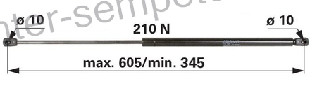 AMORTIZER KABINE L=605 F=210N FENDT