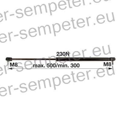 AMORTIZER KABINE L=500 F=230N FENDT