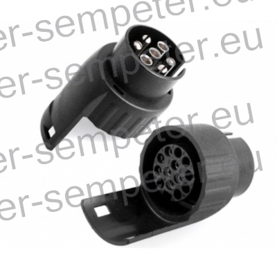 ADAPTER VTIČNICE 13 POL 7 POL NA 13 12V PVC DIN/ISO446