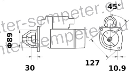 ZAGANJAČ MOTORJA reduktorski 12V 4.2kW Z=10 IS1109 AZF4346 ISKRA - LETRIKA