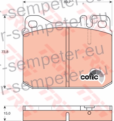 OBLOGA PLOŠČICA ZAVORNA SPREDNJA (grt 2 - kos=1par) FEND FARMER