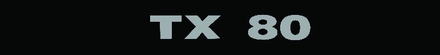 NALEPKA "TX 80" TD