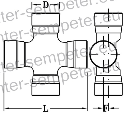 KRIŽ KARDANA brez maznika 30x79mm CASE - IH FENDT D=30mm L=79mm F=5mm