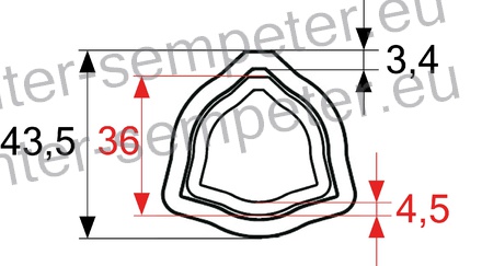 CEVI KARDANA ZUNANJA + NOTRANJA ZA SERIJO 3 L=550mm kpl SPT