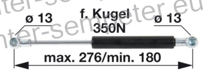 AMORTIZER KABINE L=276 F=350N CASE