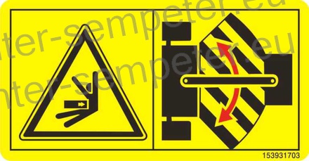 NALEPKA VARNOSTNA OSTATI IZVEN PODROČJA GIBANJA SIP